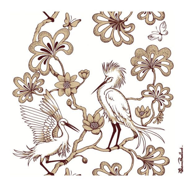 Australian Museum of Design and Florence Broadhurst 'Egrets Gold'