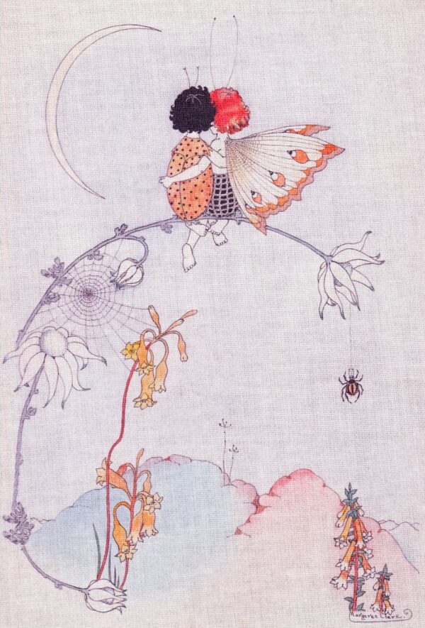 AMoD Embroidery Society Fabric Margaret Clark Federation Fairies Butterly and Ladybird