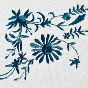 AMoD Embroidery Society Collette Dinnigan Digital Embroidery Designs CD-Blue Floral