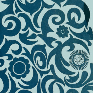 Australian Museum of Design Embroidery Society Donald Clark Blue Swirl Motif