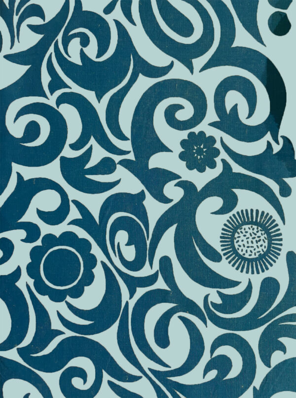 Australian Museum of Design Embroidery Society Donald Clark Blue Swirl Motif