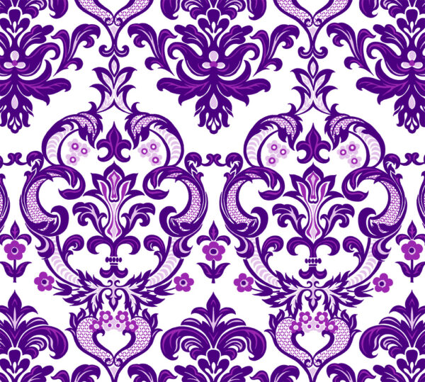 Australian Museum of Design Embroidery Society Florence Broadhurst Dells Damask Purple