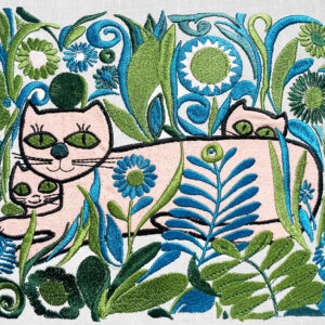 Australian Museum of Design Embroidery Society Donald Clark Cat