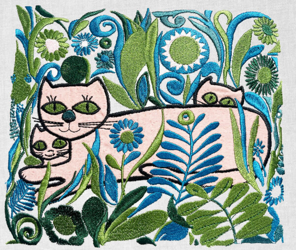 Australian Museum of Design Embroidery Society Donald Clark Cat