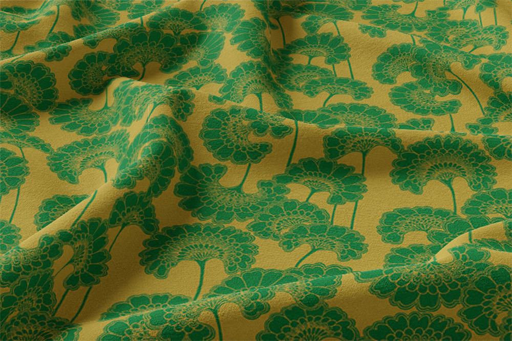 AMoD Embroidery Society Fabric Florence Broadhurst Japanese_Floral_Green