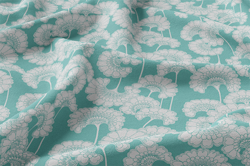 AMoD Embroidery Society Fabric Florence Broadhurst Japanese_Floral_Mint