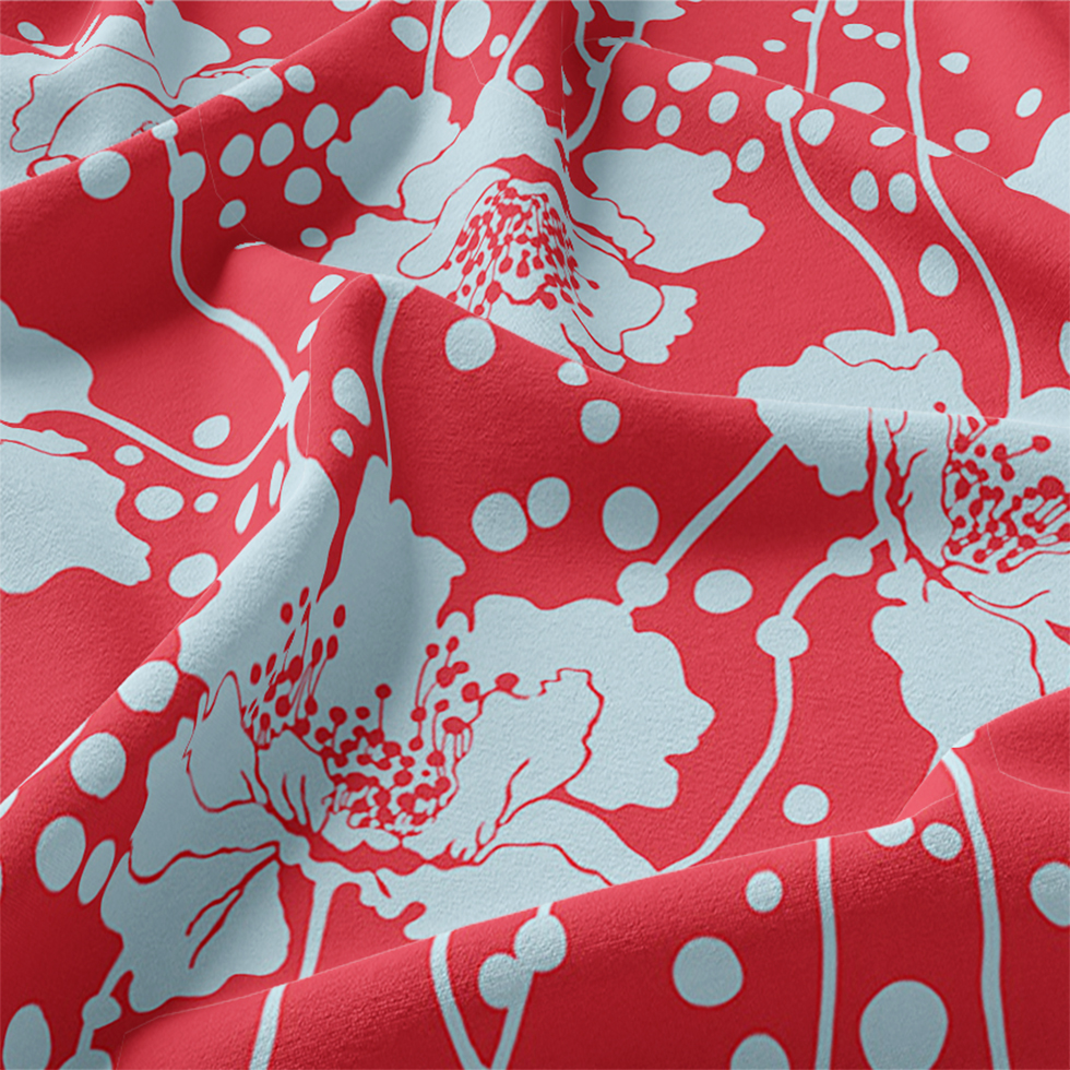 AMoD Embroidery Society Fabric 'Spotted Floral'