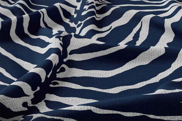 Australian Museum of Design Florence Broadhurst Tiger Stripe Indigo Fabric