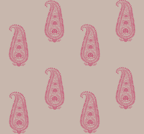 Napoleon Wallpaper Paisley Botanique by Collette Dinnigan Rose Fuchsia