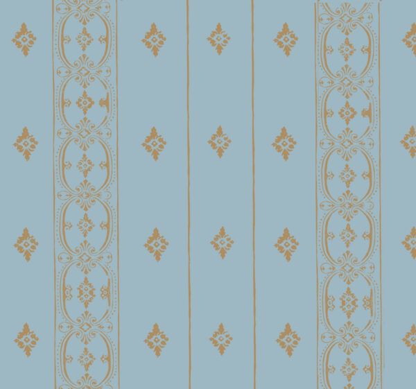 Napoleon Fleur Diamont Wallpaper by Collette Dinnigan With Vertical Border Midnight in Paris - Image 5