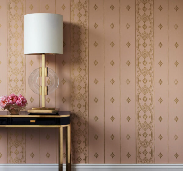 Napoleon Fleur Diamont Wallpaper by Collette Dinnigan Antique Rose - Image 3