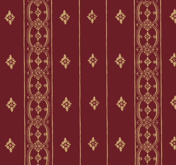 Collette Dinnigan Wallpaper Bordeaux with Vertical Border