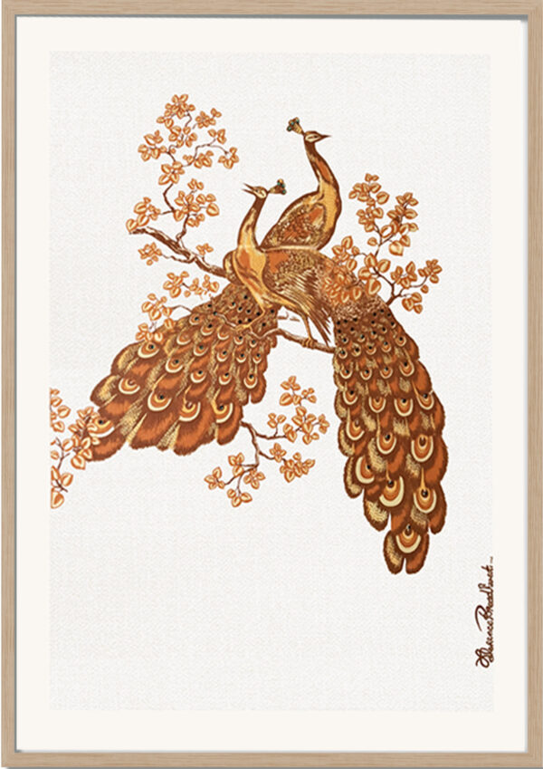 Florence Broadhurst 'Peacocks' Embroidered - Image 3