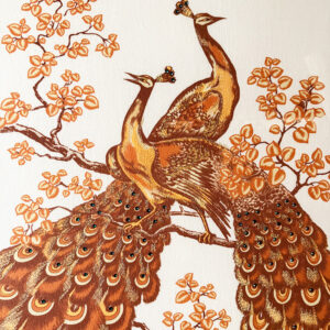 Florence Broadhurst 'Peacocks' Embroidered