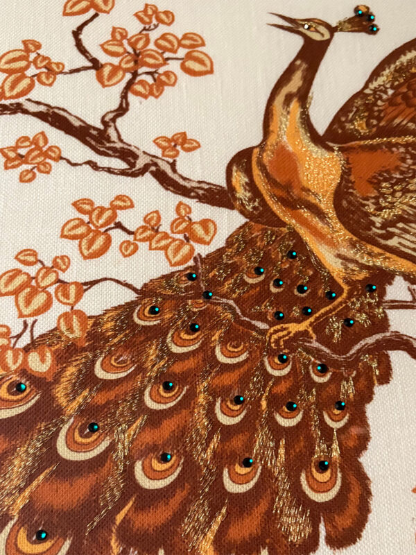 Florence Broadhurst 'Peacocks' Embroidered - Image 2
