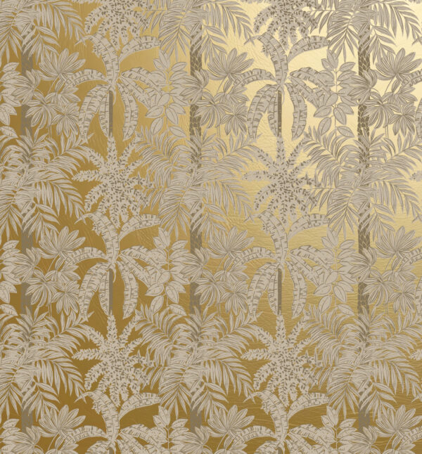 Australian Museum of Design Palms Gold Wallpaper