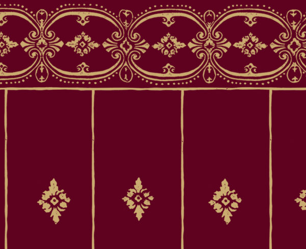 Collette Dinnigan Wallpaper Napoleon Fleur Diamont Bordeaux Spec Sheet Australian Museum of Design