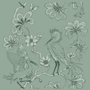 Florence Broadhurst Wallpaper Download Spec Sheet Egrets Eucalyptus Australian Museum of Design