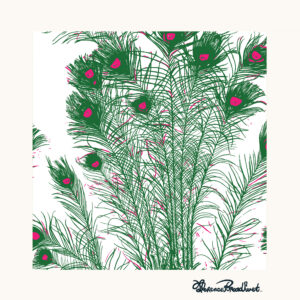 Peacock Feathers Green